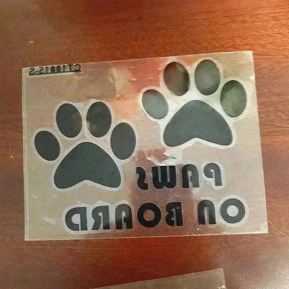 PAWS ON  BOARD DECAL 😍 👌